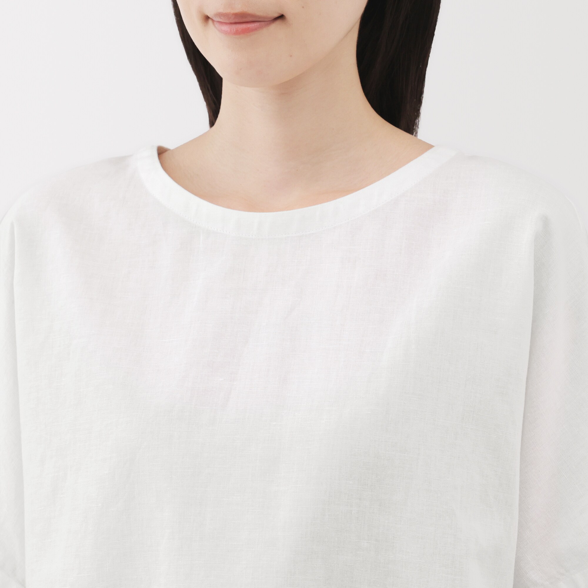 婦人　ヘンプ　コットン　半袖ブラウス