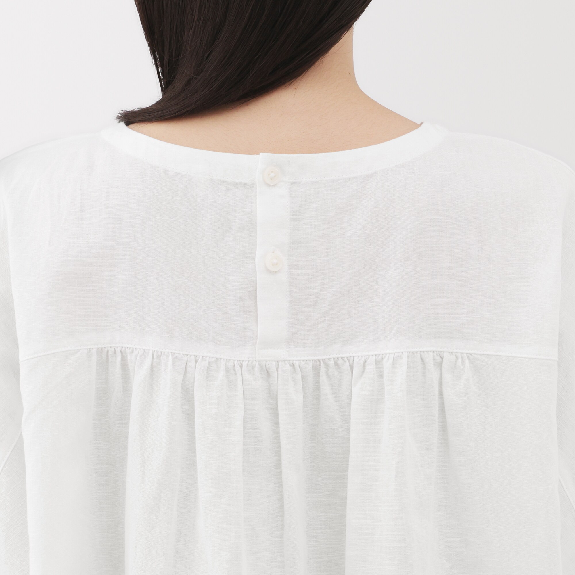 婦人　ヘンプ　コットン　半袖ブラウス