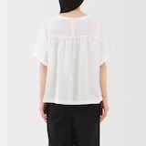 婦人　ヘンプ　コットン　半袖ブラウス