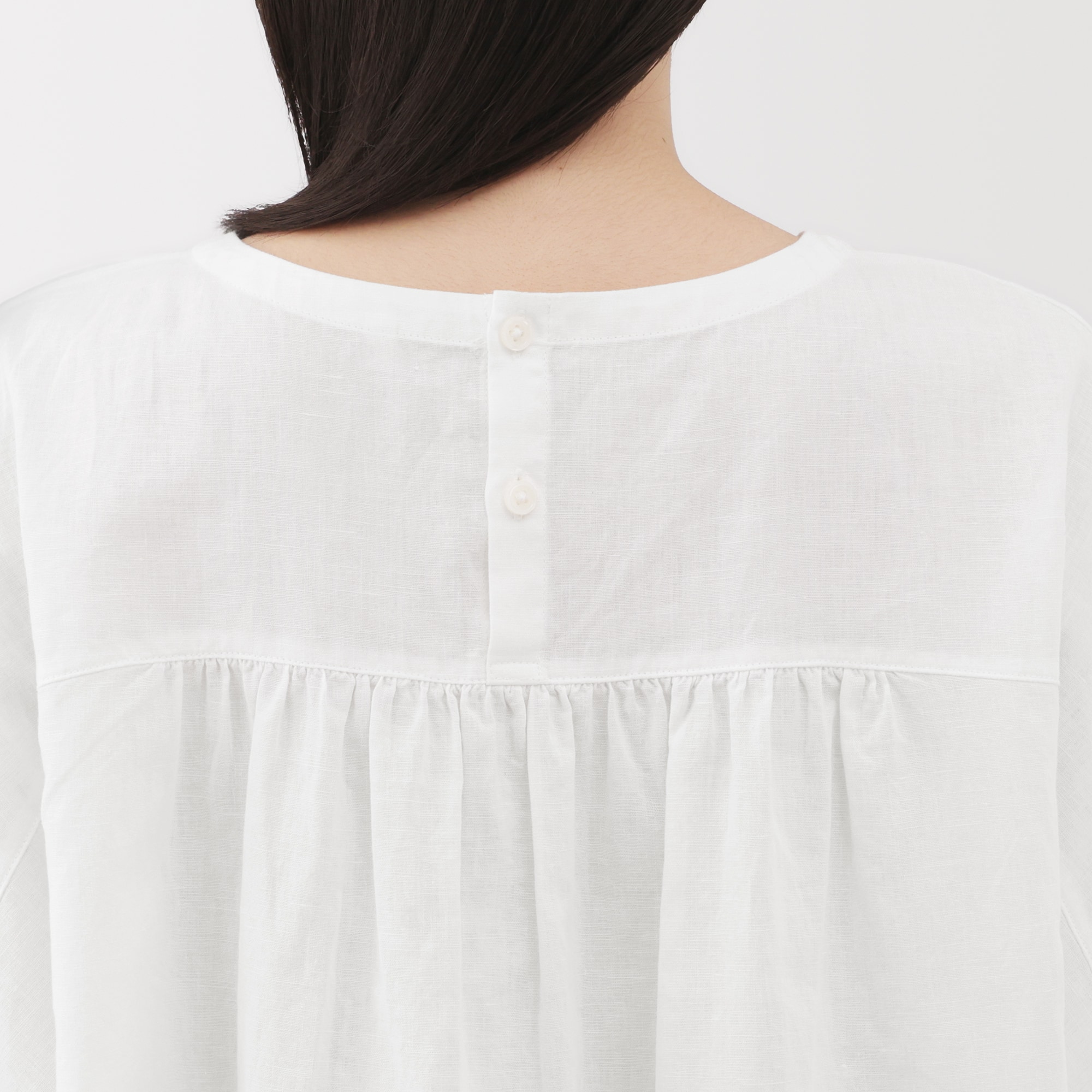 婦人　ヘンプ　コットン　半袖ブラウス