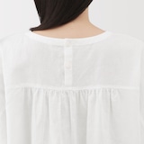 婦人　ヘンプ　コットン　半袖ブラウス