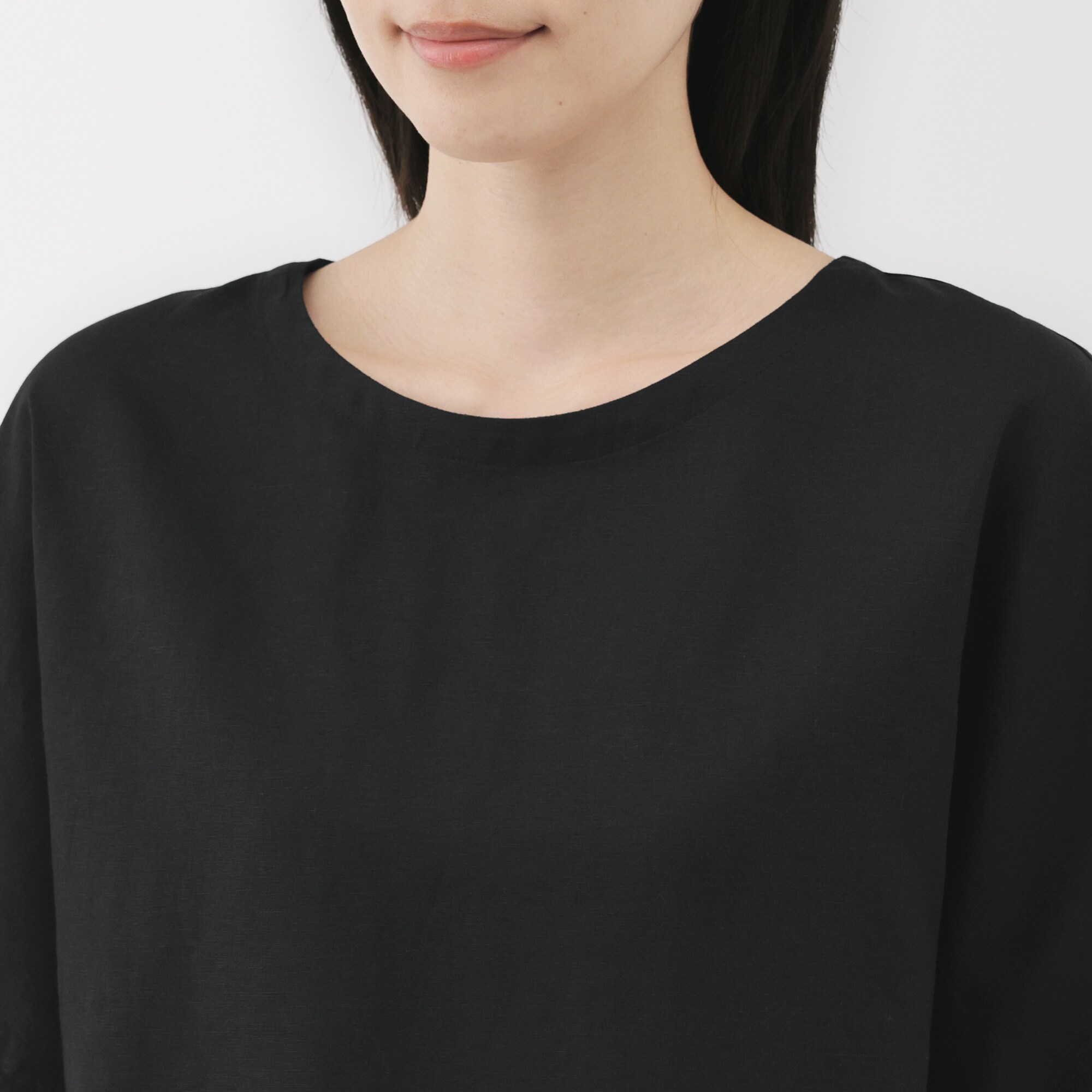 婦人　ヘンプ　コットン　半袖ブラウス