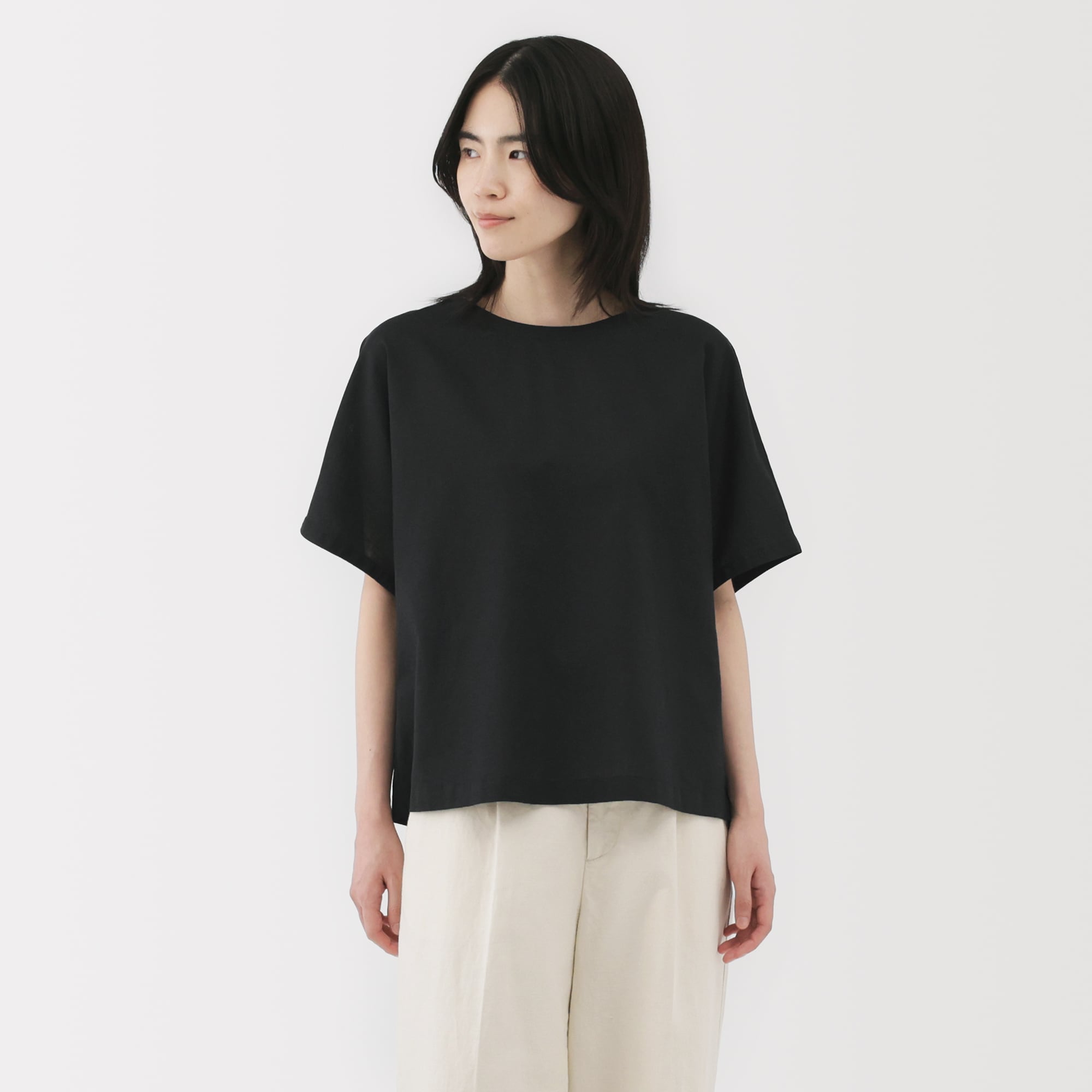 婦人　ヘンプ　コットン　半袖ブラウス