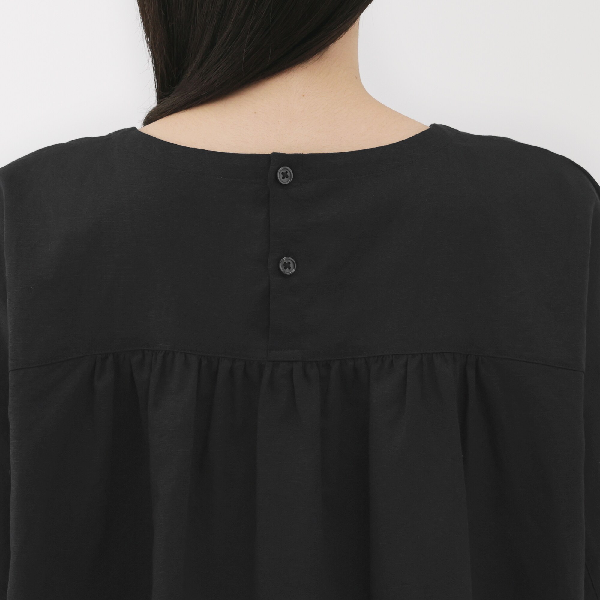 婦人　ヘンプ　コットン　半袖ブラウス