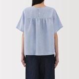 婦人　ヘンプ　コットン　半袖ブラウス