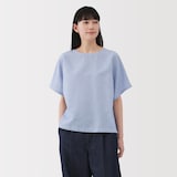 婦人　ヘンプ　コットン　半袖ブラウス