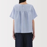 婦人　ヘンプ　コットン　半袖ブラウス