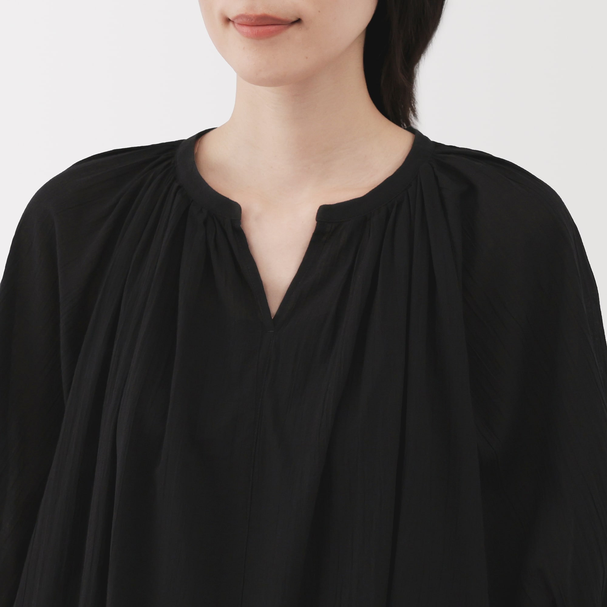 MUJI (無印良品) - 無印良品    強撚ボイル半袖ブラウス L 3点 婦人 強撚ボイル 半袖ブラウス | 無印良品