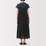 婦人　強撚ボイル　キャミソールワンピース