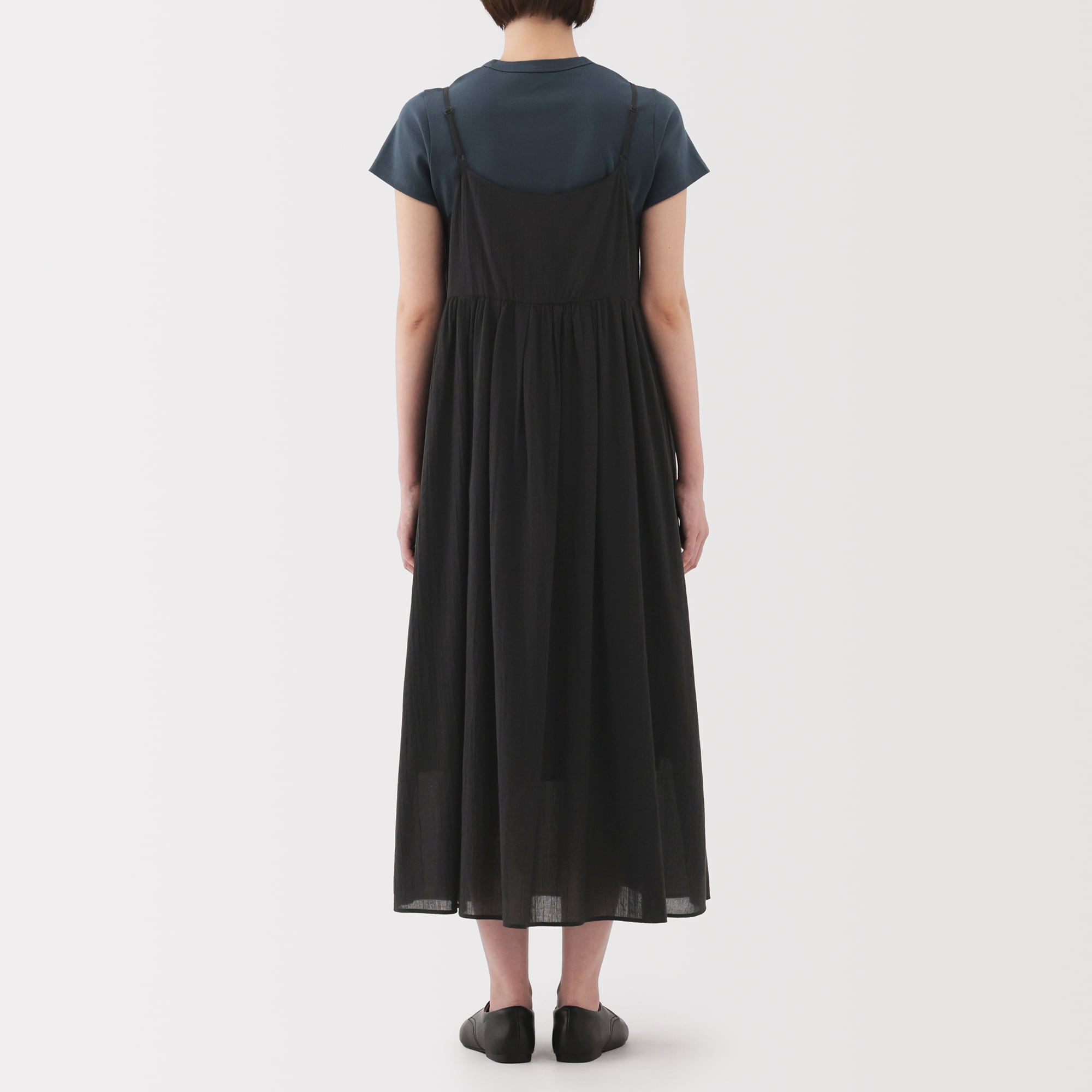 婦人　強撚ボイル　キャミソールワンピース