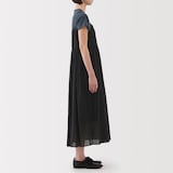 婦人　強撚ボイル　キャミソールワンピース