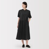 婦人　ヘンプ　コットン　半袖ワンピース