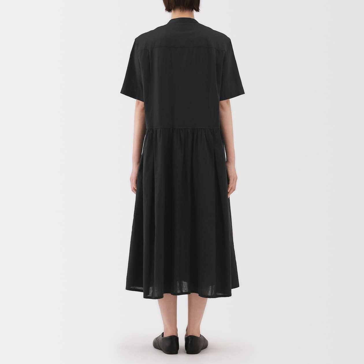 婦人　ヘンプ　コットン　半袖ワンピース