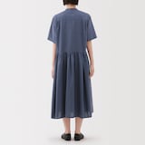 婦人　ヘンプ　コットン　半袖ワンピース