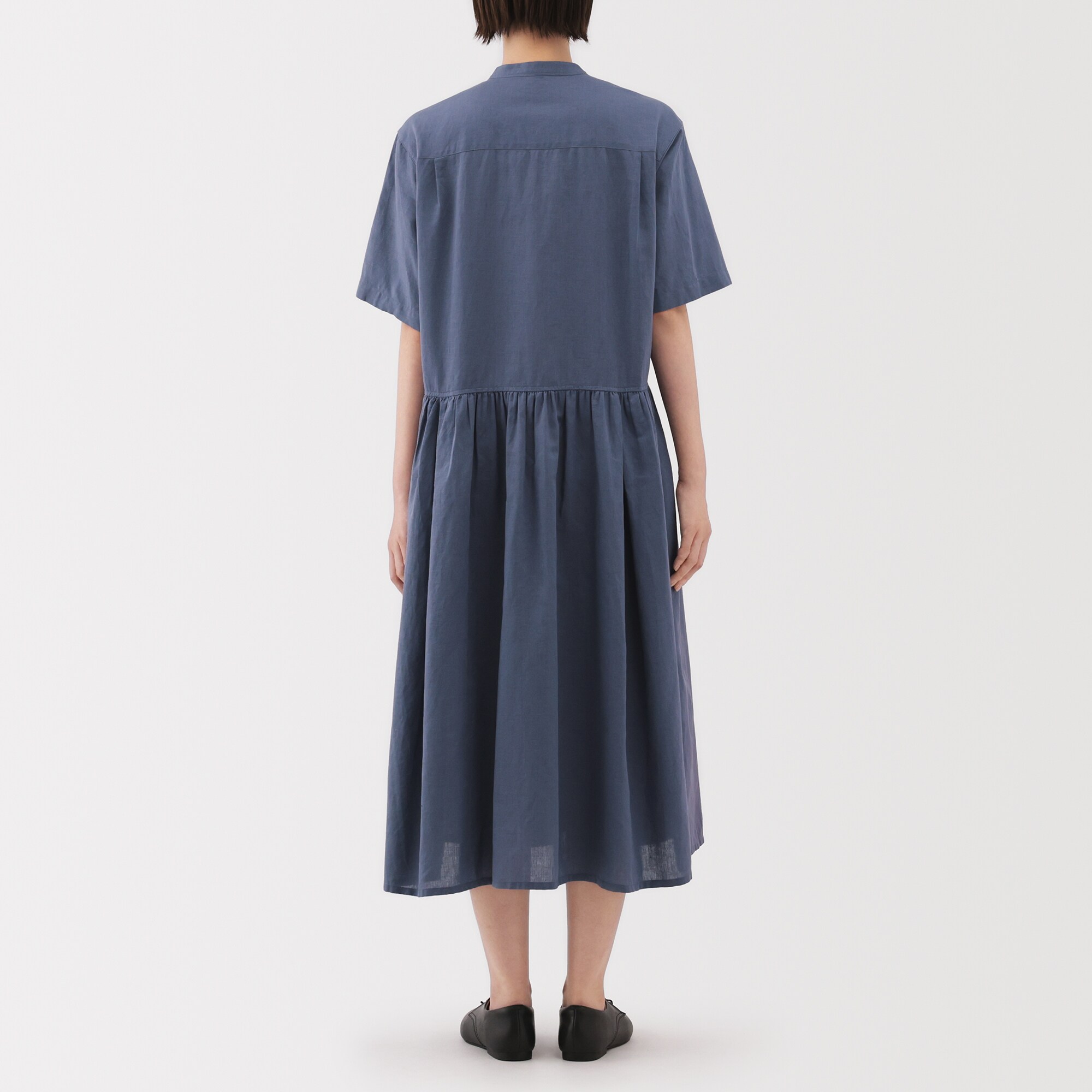 婦人　ヘンプ　コットン　半袖ワンピース