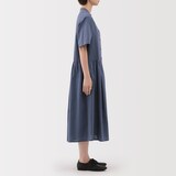 婦人　ヘンプ　コットン　半袖ワンピース