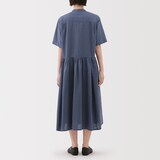 婦人　ヘンプ　コットン　半袖ワンピース