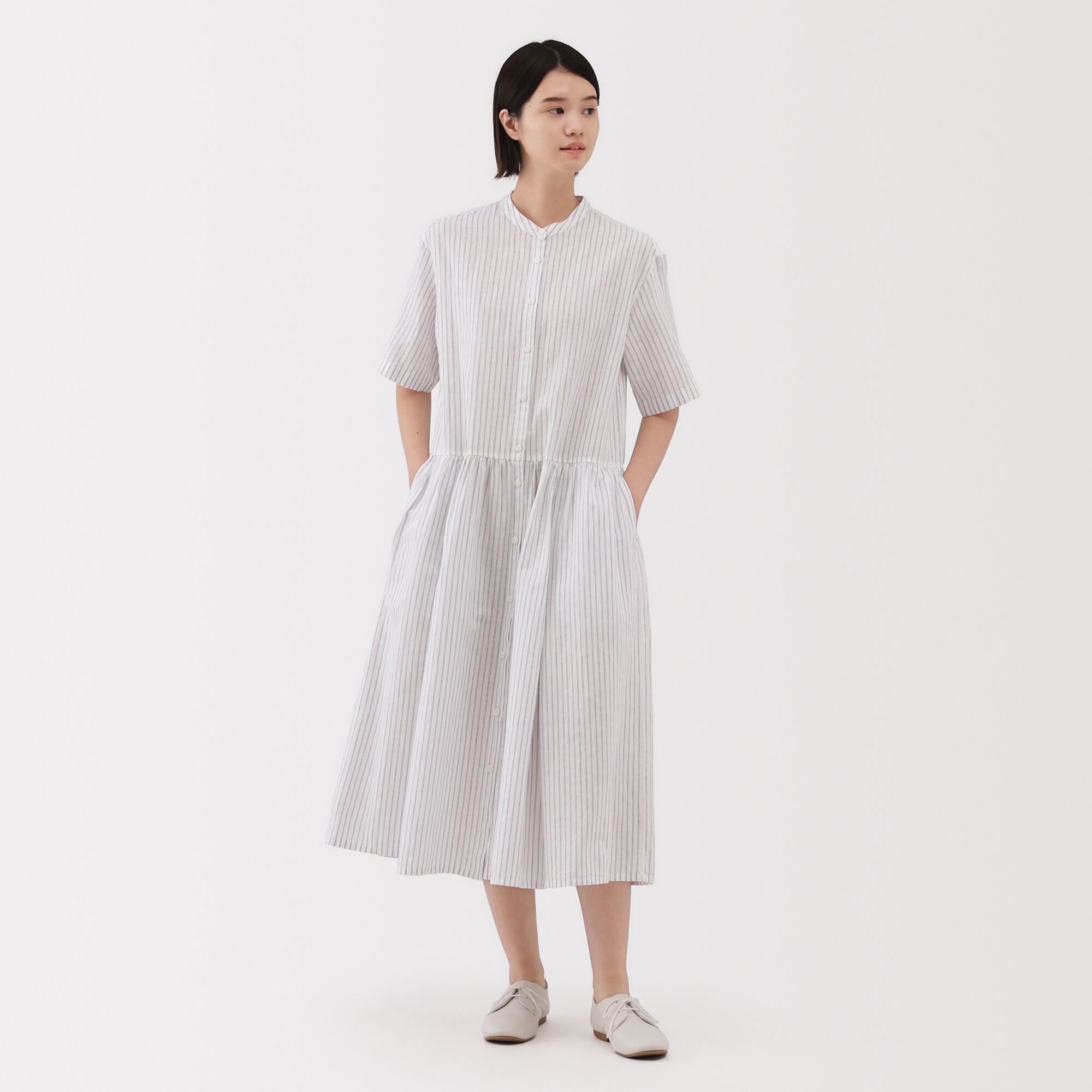 婦人 ヘンプ コットン 半袖ワンピース | 無印良品 