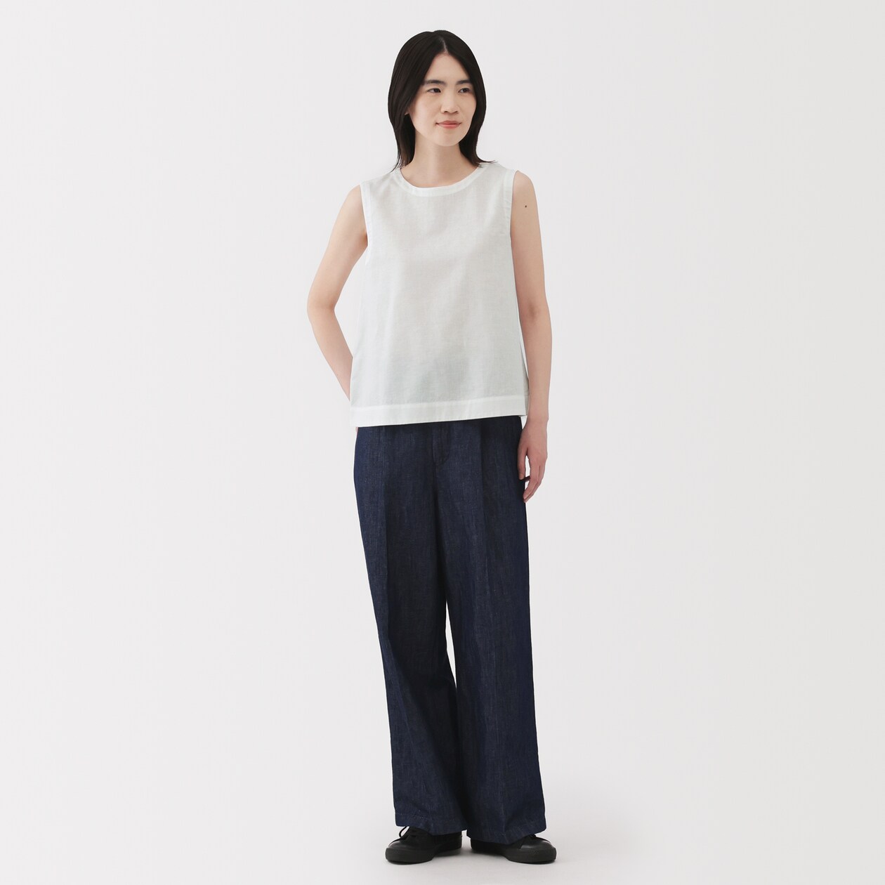 婦人　ヘンプ　コットン　スリーブレスブラウス（ＯＳ）