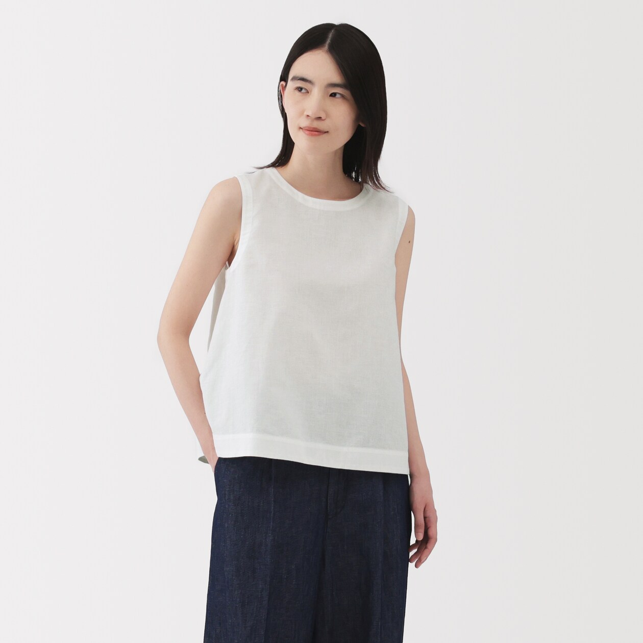 婦人　ヘンプ　コットン　スリーブレスブラウス（ＯＳ）