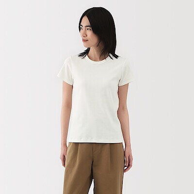 婦人　涼感汗じみしにくいクルーネック半袖Ｔシャツ