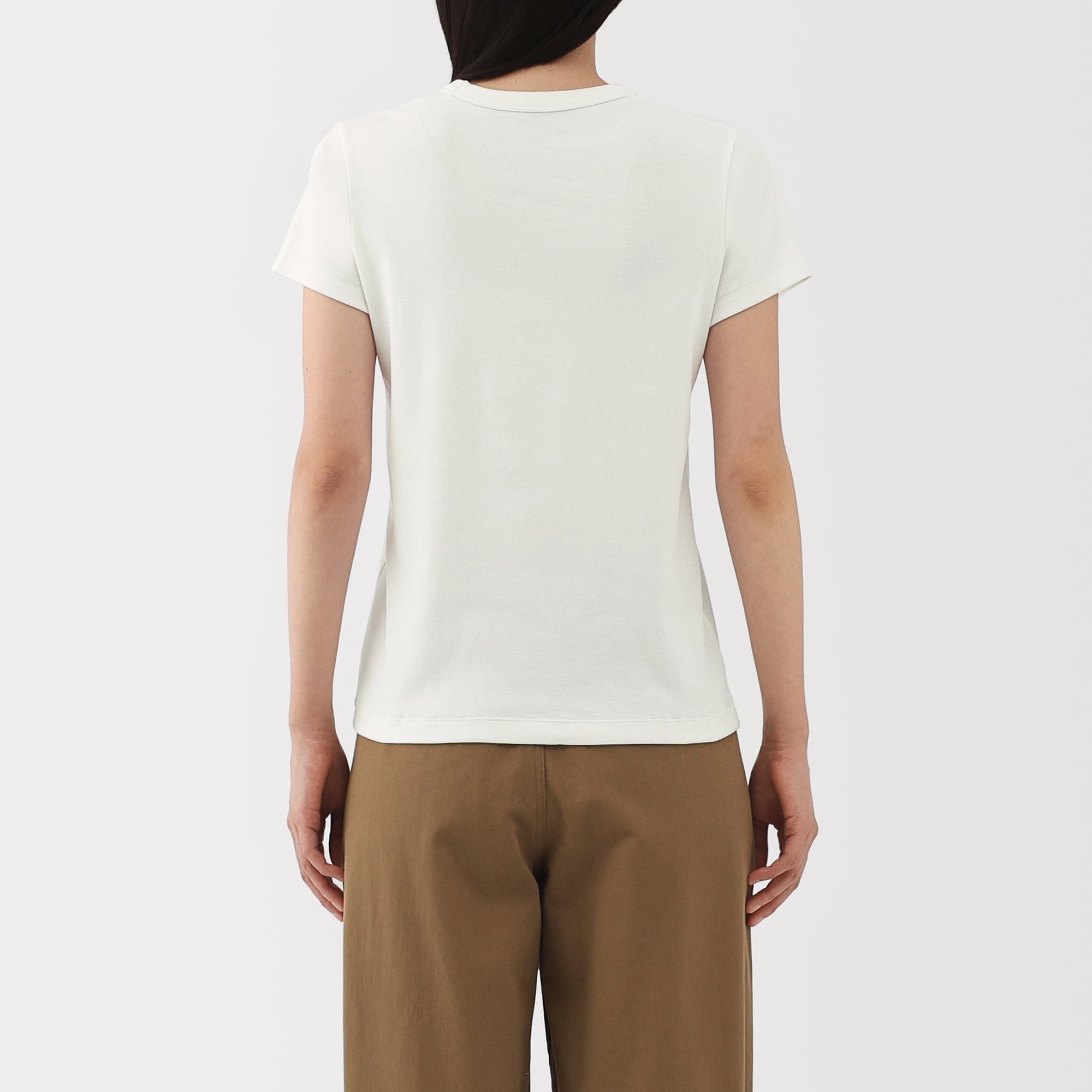 婦人　涼感汗じみしにくいクルーネック半袖Ｔシャツ