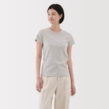 婦人　涼感汗じみしにくいクルーネック半袖Ｔシャツ