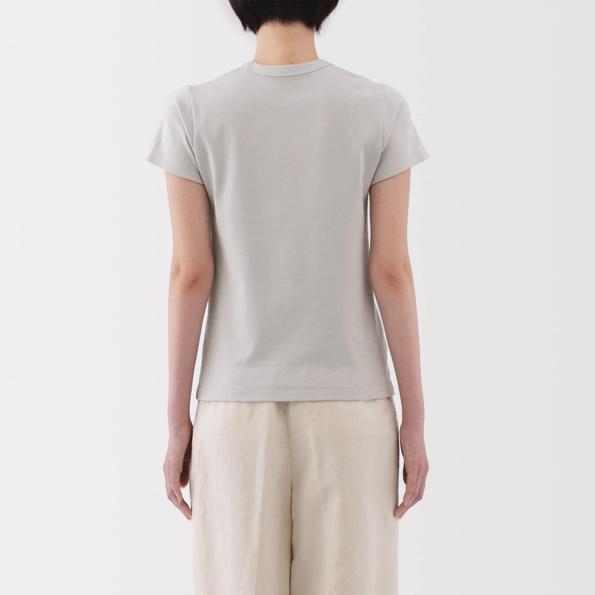 婦人　涼感汗じみしにくいクルーネック半袖Ｔシャツ