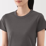 婦人　涼感汗じみしにくいクルーネック半袖Ｔシャツ