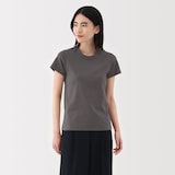 婦人　涼感汗じみしにくいクルーネック半袖Ｔシャツ