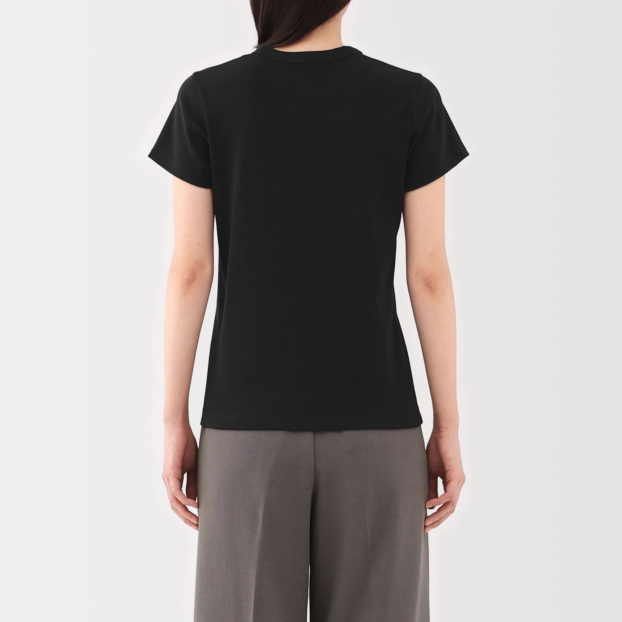 婦人　涼感汗じみしにくいクルーネック半袖Ｔシャツ