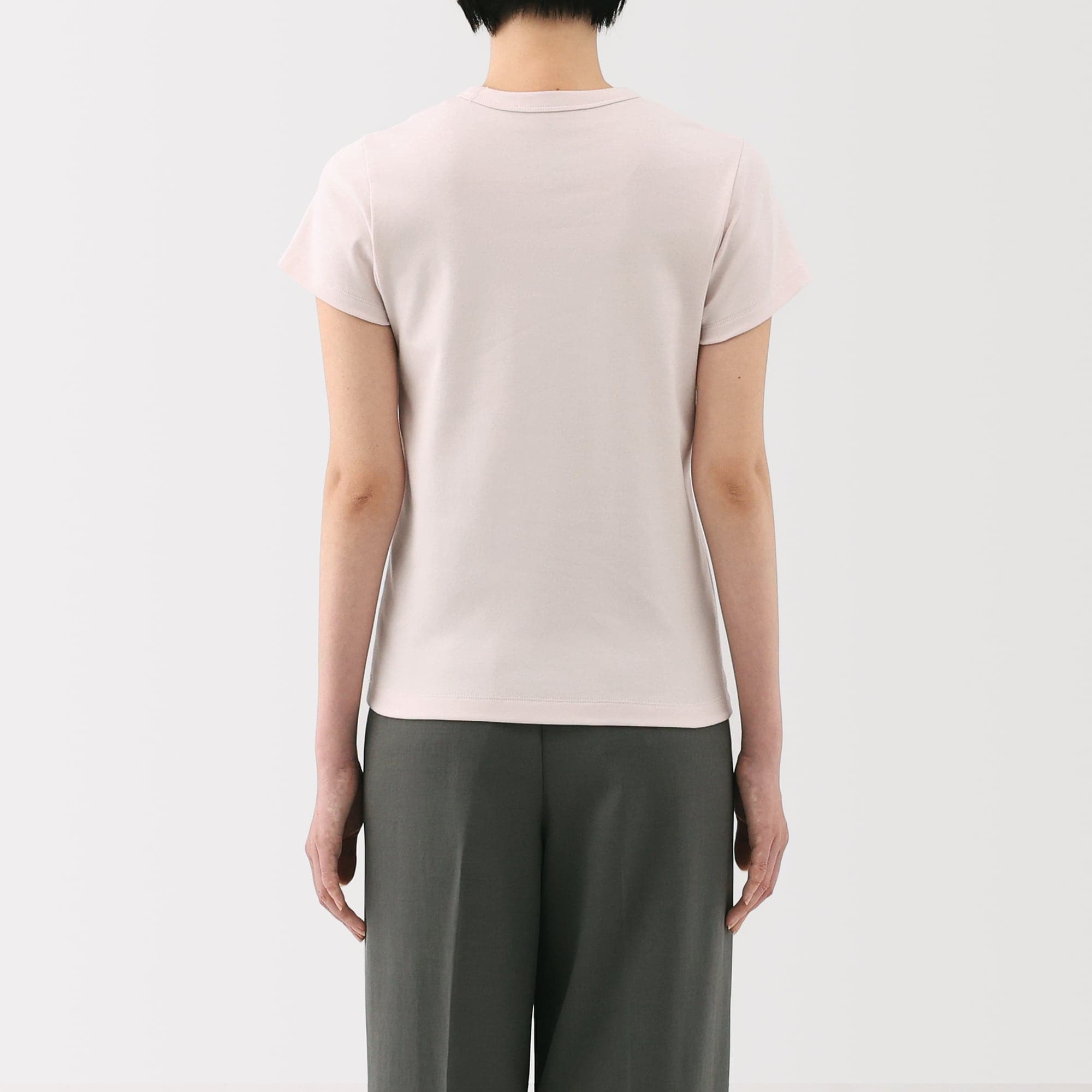 婦人　涼感汗じみしにくいクルーネック半袖Ｔシャツ