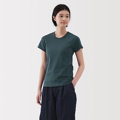 婦人　涼感汗じみしにくいクルーネック半袖Ｔシャツ