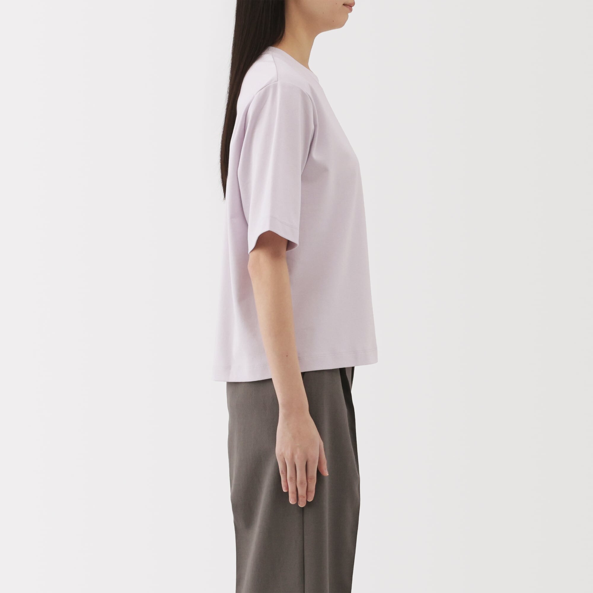 婦人　涼感ＵＶカットクルーネックワイド半袖Ｔシャツ