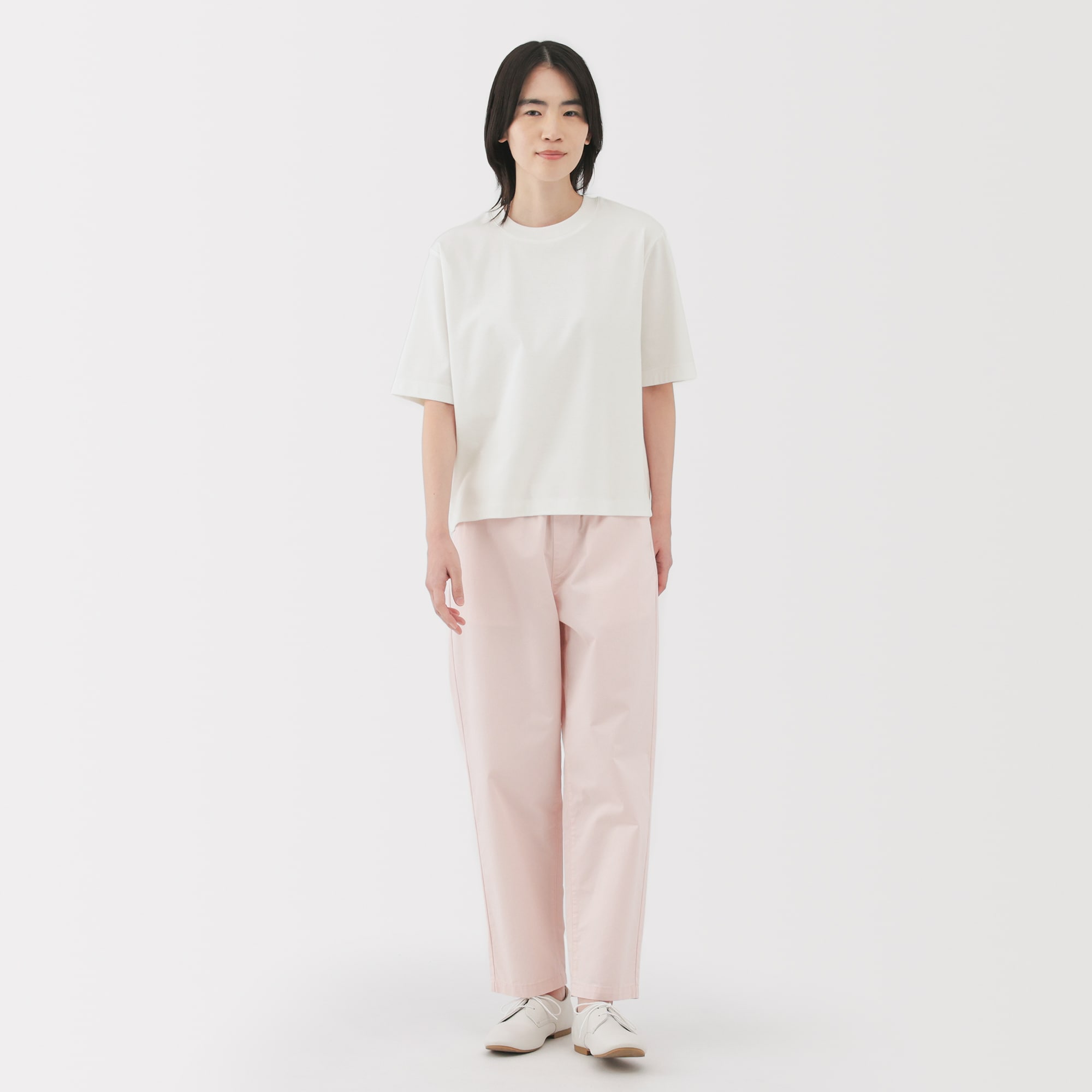 婦人 涼感UVカットクルーネックワイド半袖Tシャツ | 無印良品