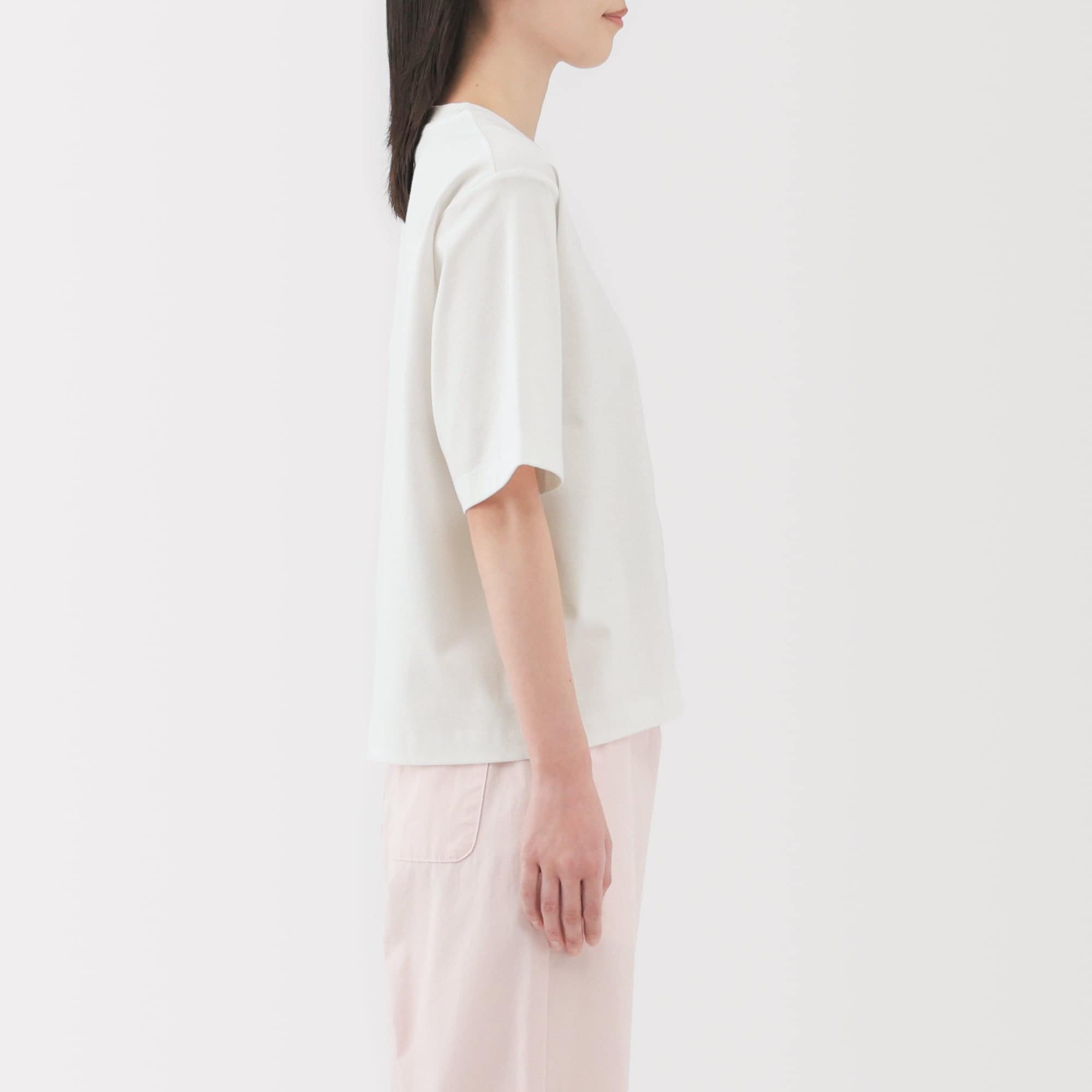 婦人 涼感UVカットクルーネックワイド半袖Tシャツ | 無印良品