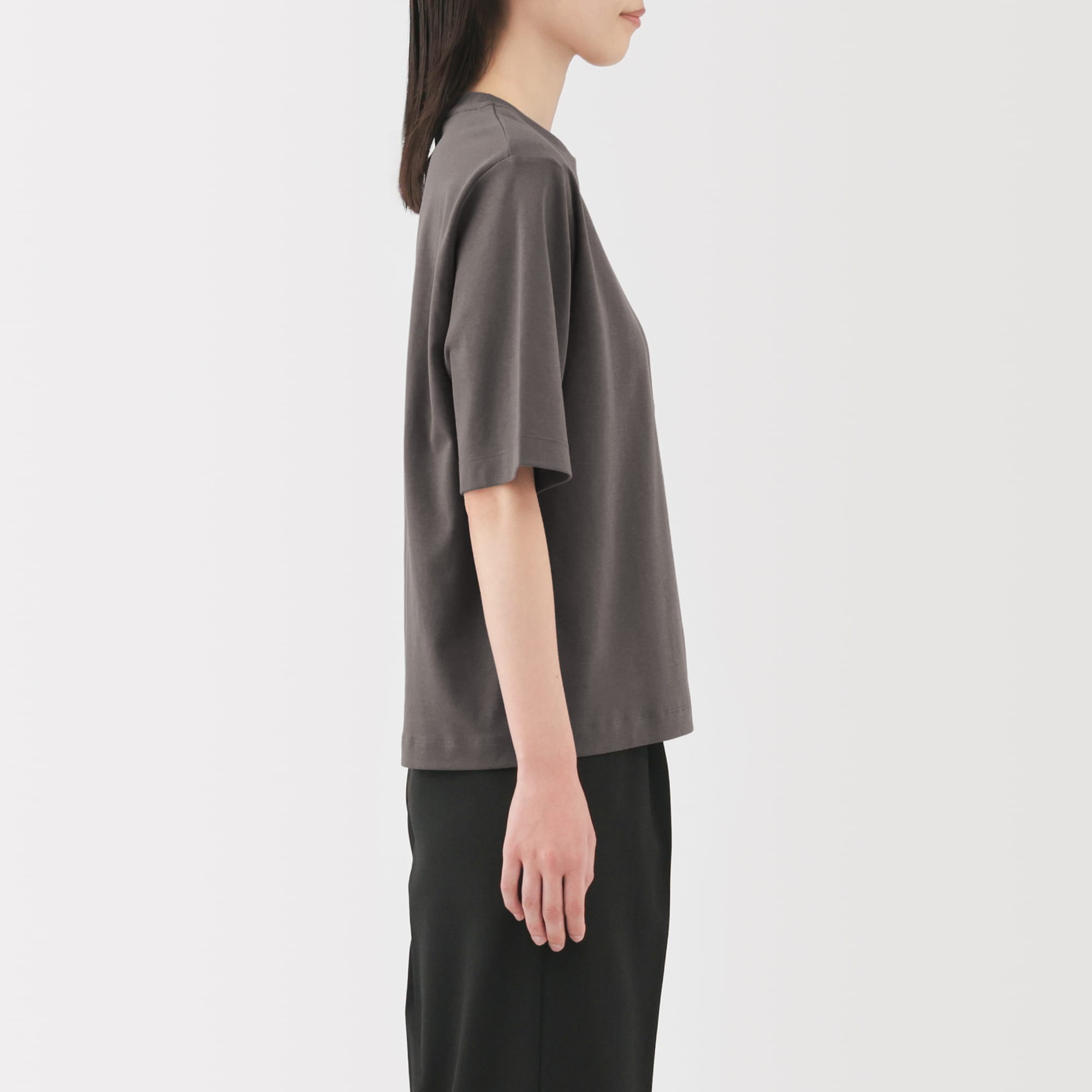 婦人　涼感ＵＶカットクルーネックワイド半袖Ｔシャツ