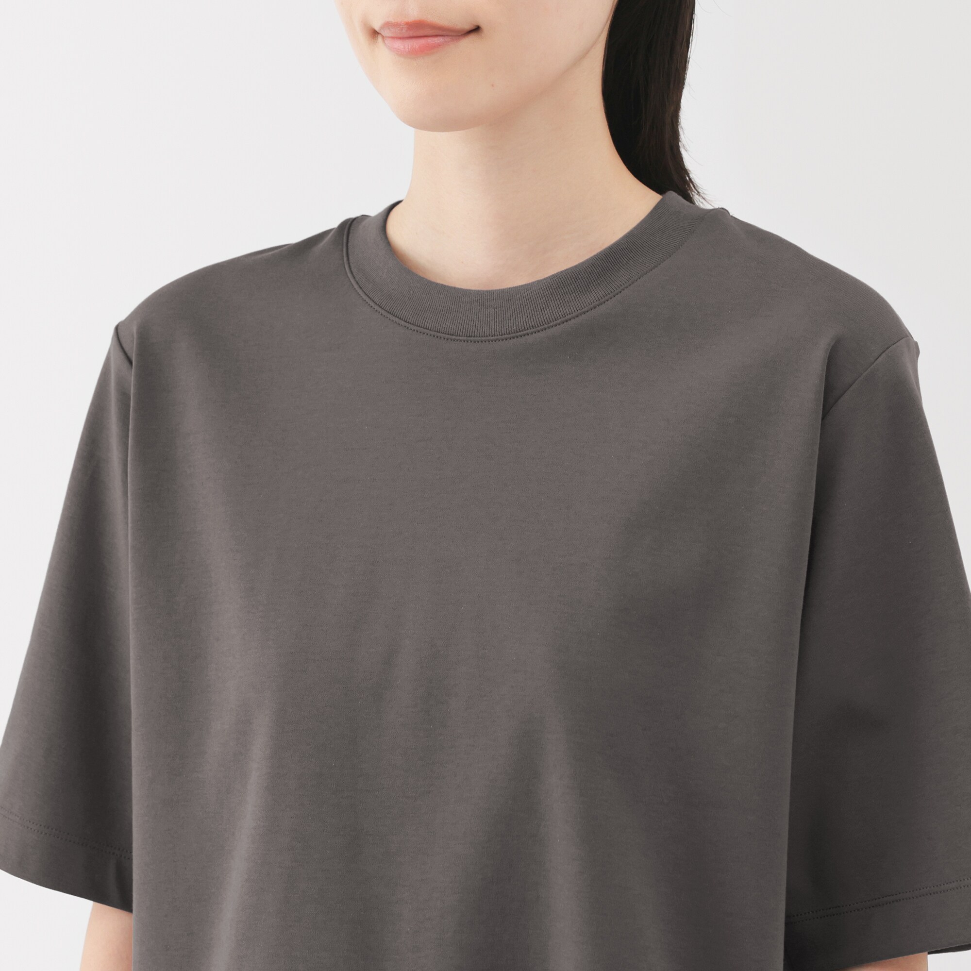 婦人　涼感ＵＶカットクルーネックワイド半袖Ｔシャツ