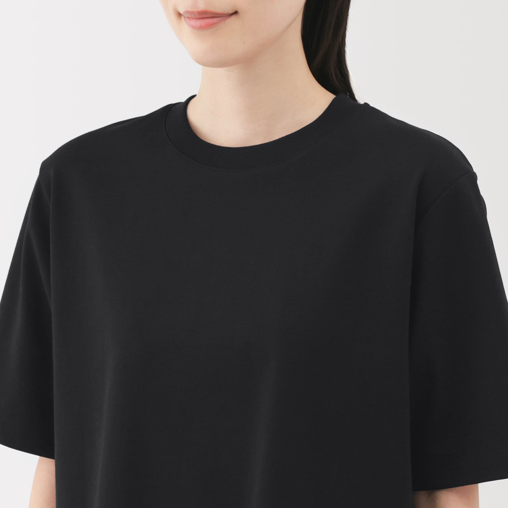婦人 涼感UVカットクルーネックワイド半袖Tシャツ | 無印良品