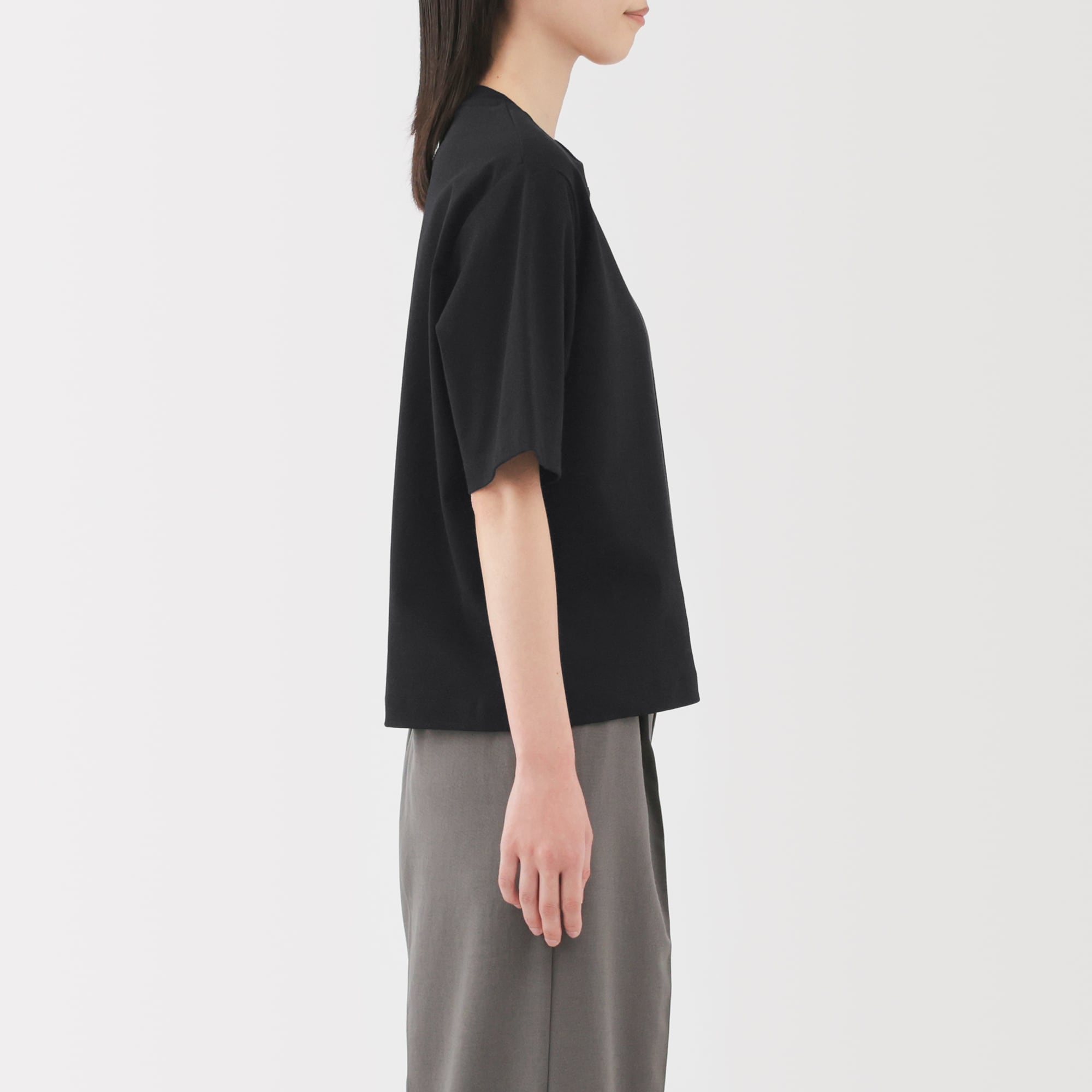 婦人　涼感ＵＶカットクルーネックワイド半袖Ｔシャツ