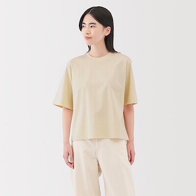 婦人　涼感ＵＶカットクルーネックワイド半袖Ｔシャツ