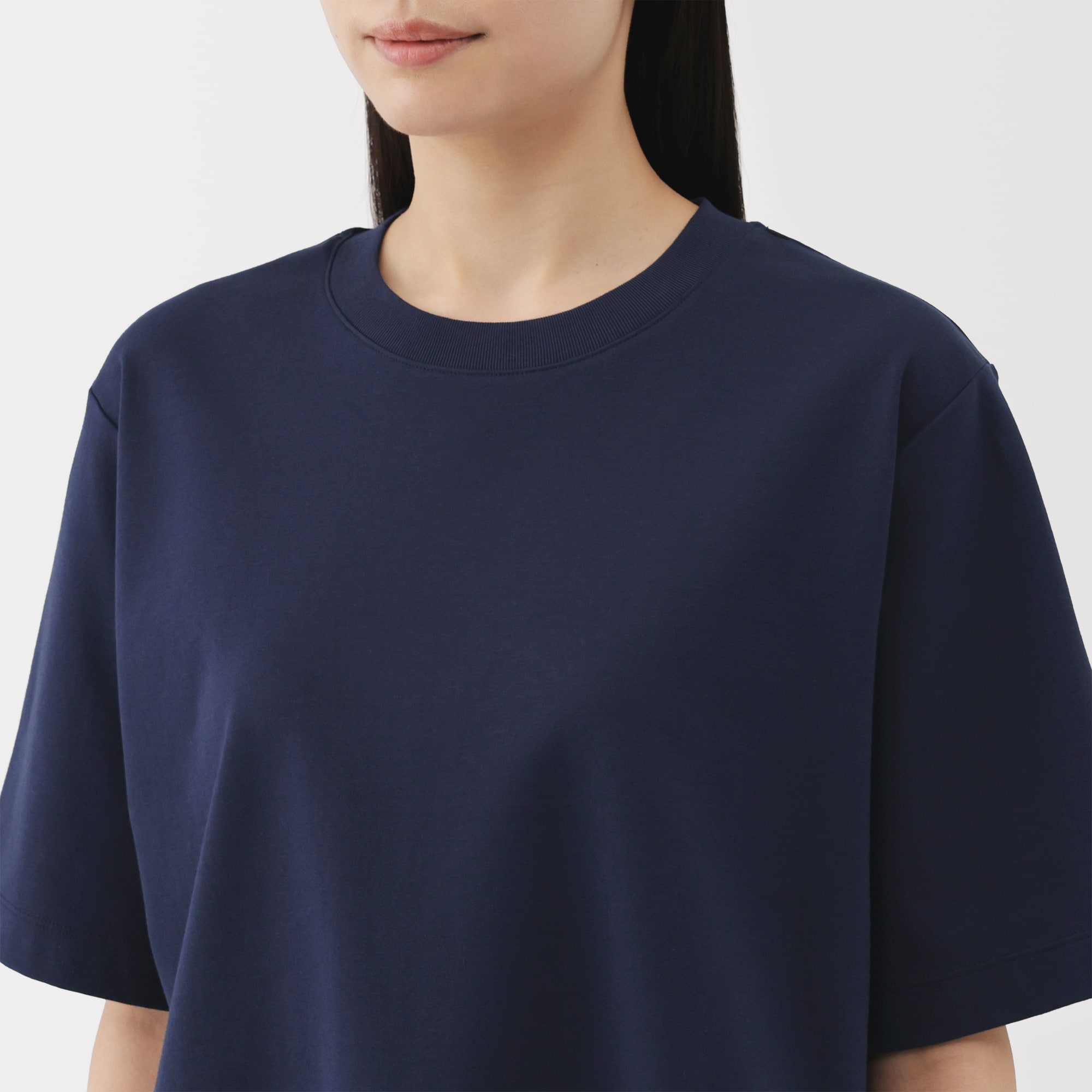 婦人　涼感ＵＶカットクルーネックワイド半袖Ｔシャツ