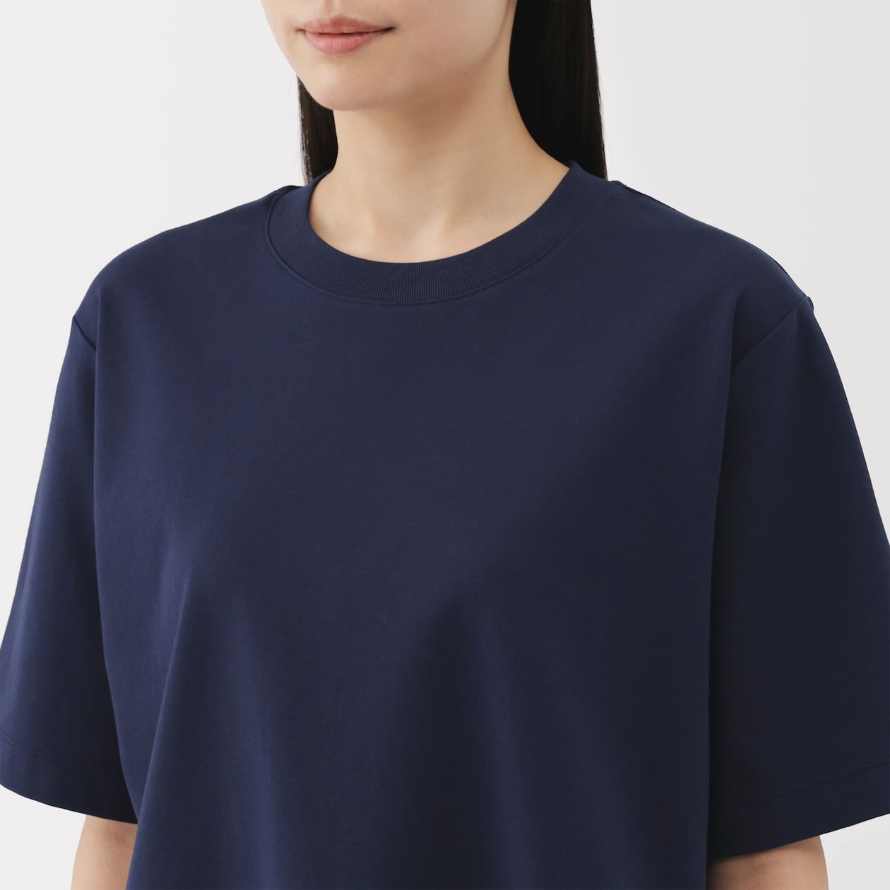 婦人　涼感ＵＶカットクルーネックワイド半袖Ｔシャツ