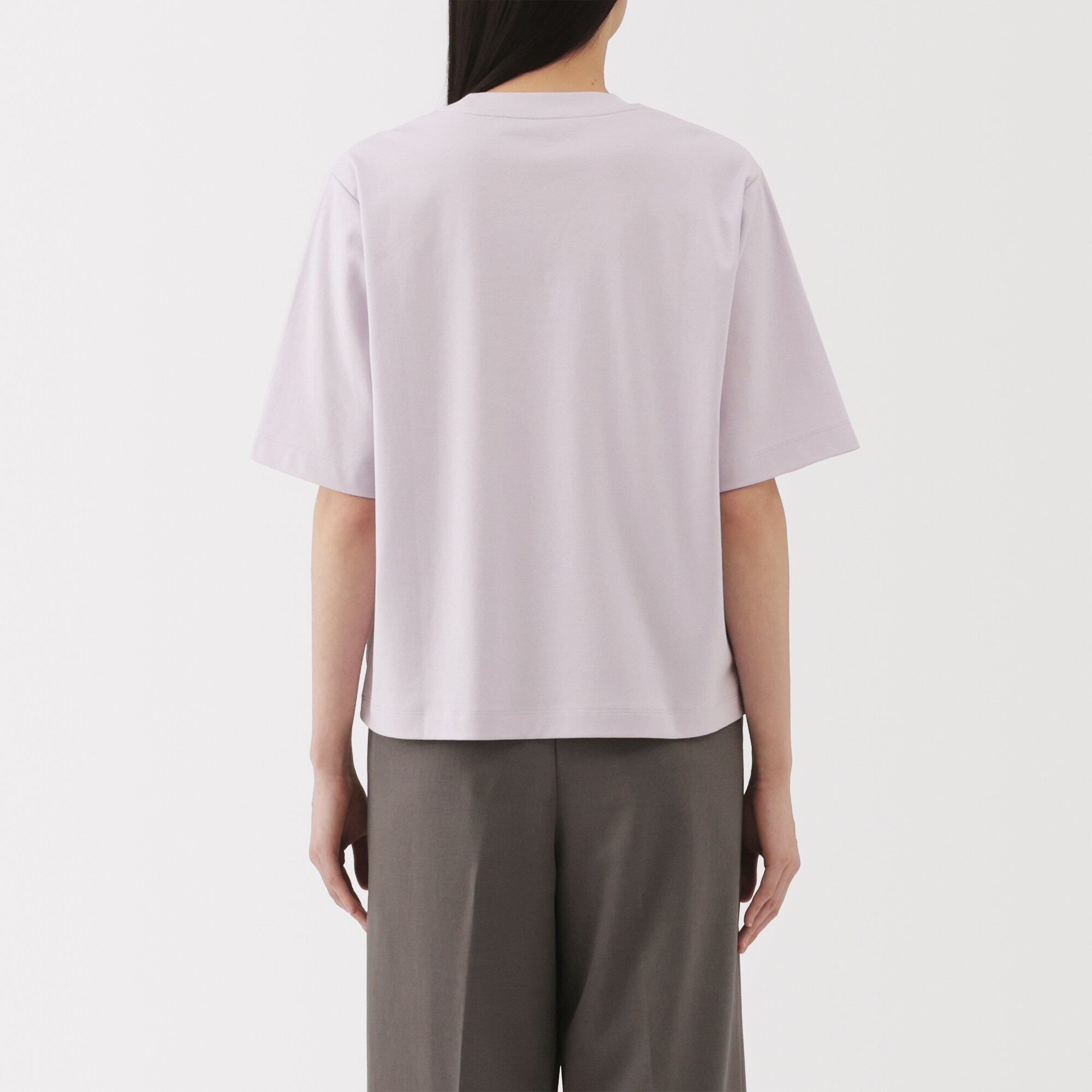 無地Tシャツ専門 MUJI出品 婦人 涼感UVカットクルーネックワイド半袖Tシャツ | 無印良品