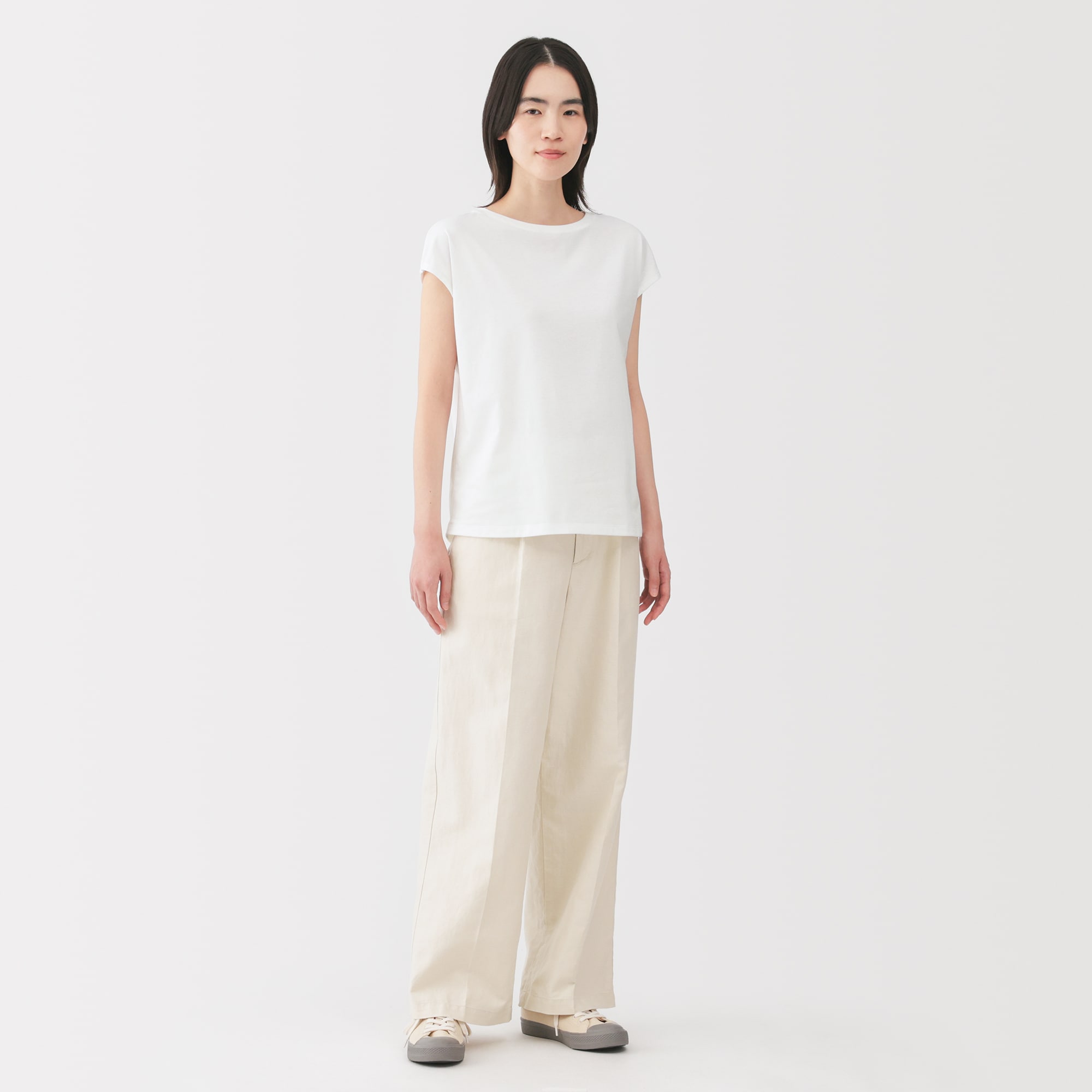 婦人 天竺編みフレンチスリーブTシャツ | 無印良品