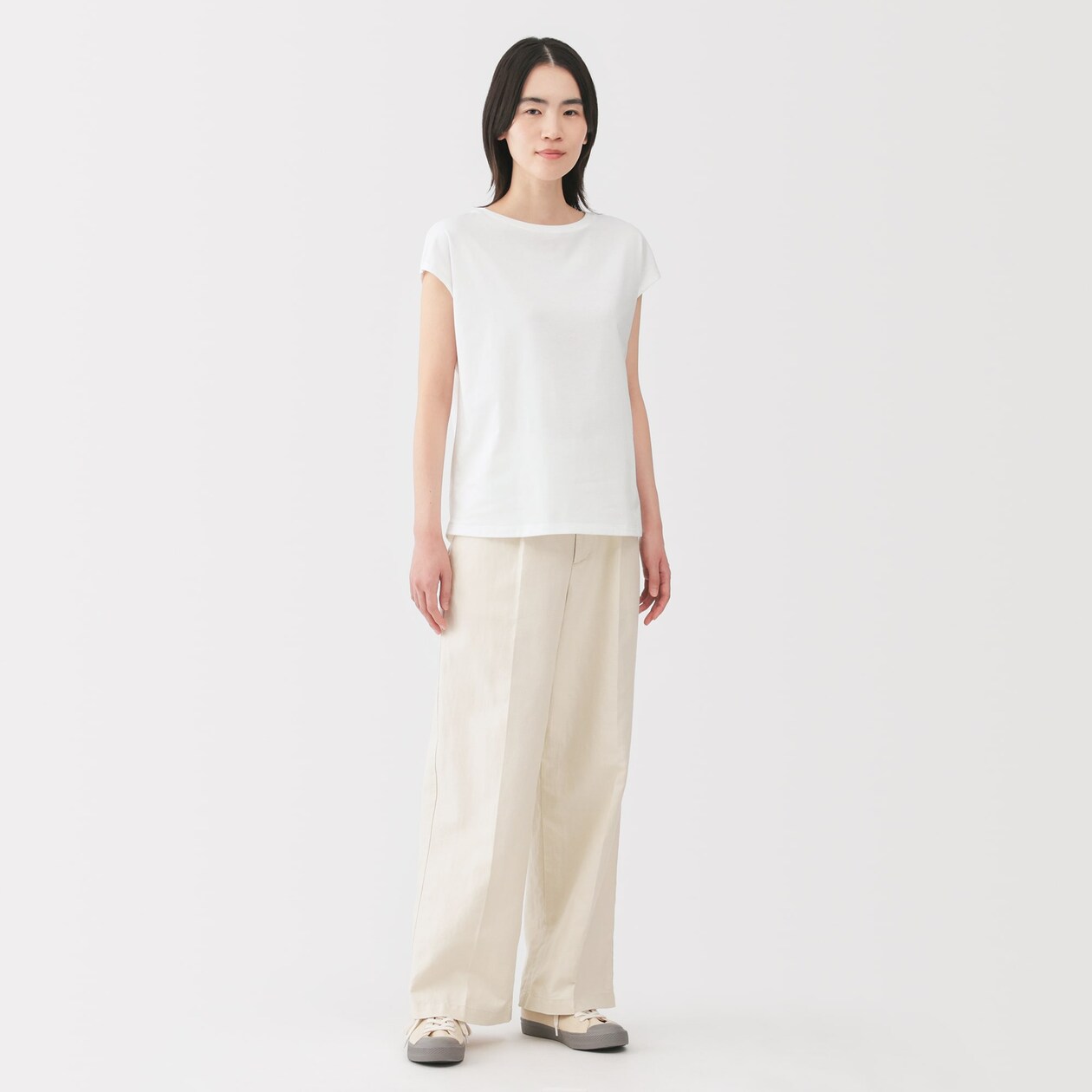 婦人　天竺編みフレンチスリーブＴシャツ