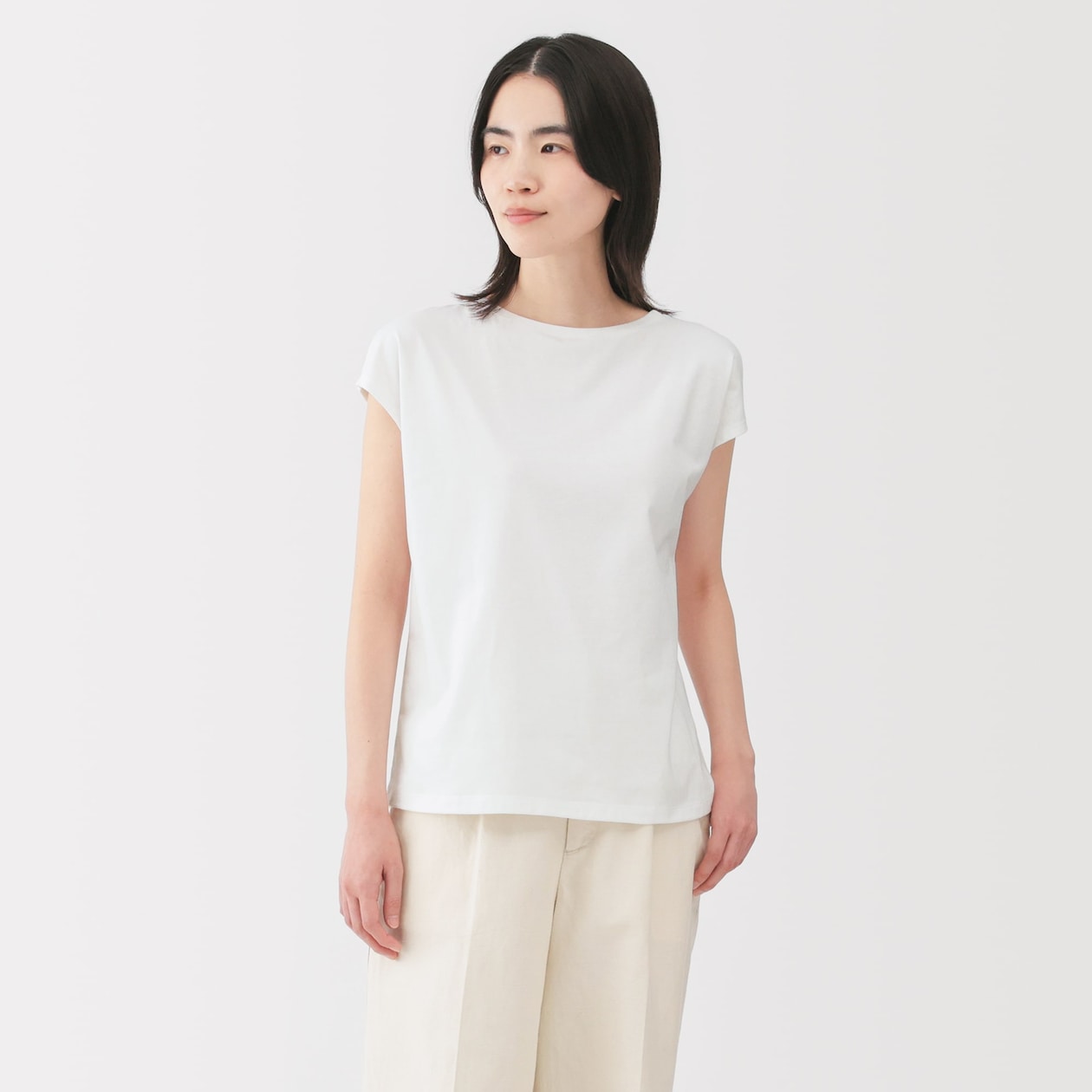 婦人　天竺編みフレンチスリーブＴシャツ