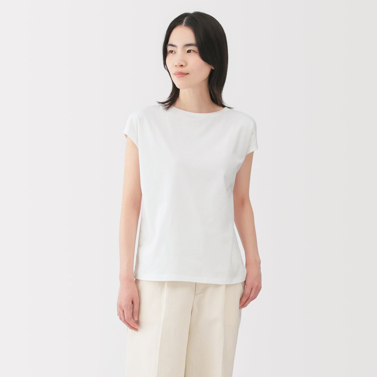 婦人　天竺編みフレンチスリーブＴシャツ