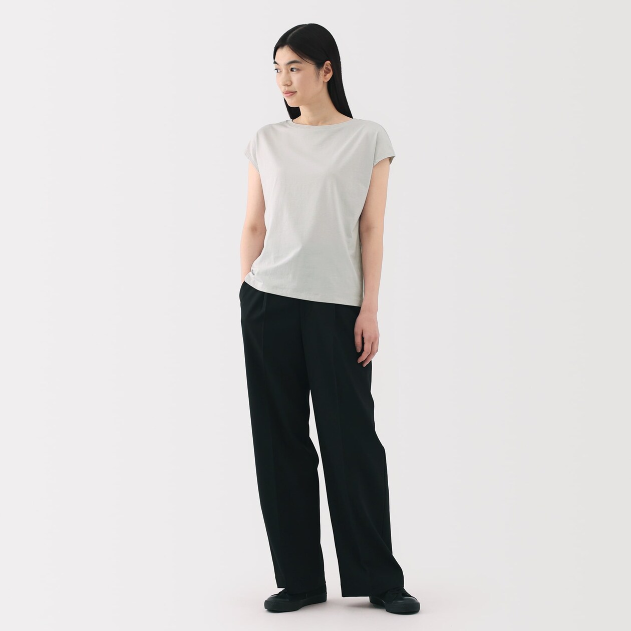 婦人　天竺編みフレンチスリーブＴシャツ