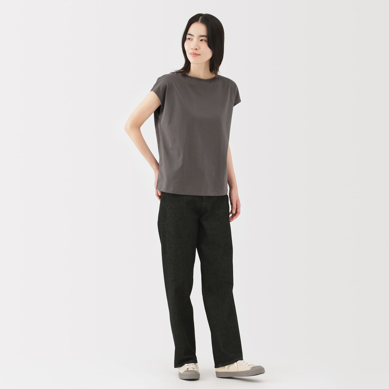 婦人　天竺編みフレンチスリーブＴシャツ